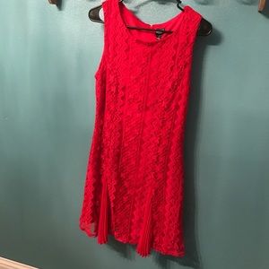 Red party dress